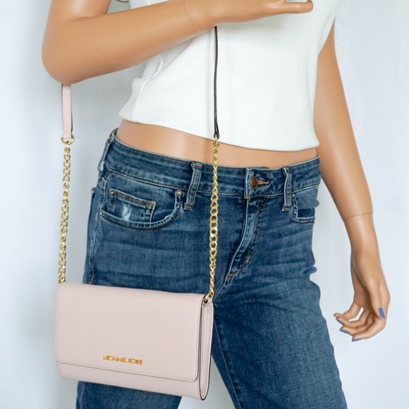 Michael Kors LG Phone Crossbody Clutch Wallet Pink - Picture 2 of 8